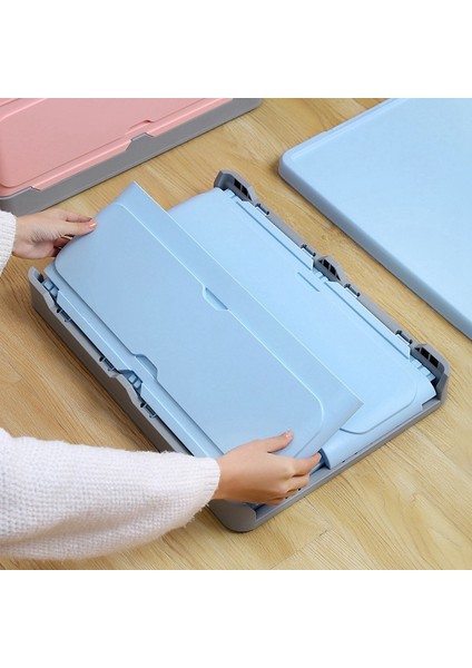Pembe Katlanır Saklama Kutusu Araba Organizatör Kutuları Ev Odası Plastik Kutu - L (Yurt Dışından) indirimleri