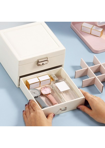 Mücevher Kutusu Kozmetik Saklama Kutusu Mücevher Küpe Kolye Kutusu Siyah (Yurt Dışından) fiyatları