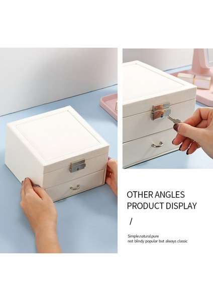 Mücevher Kutusu Kozmetik Saklama Kutusu Mücevher Küpe Kolye Kutusu Siyah (Yurt Dışından) fırsatları