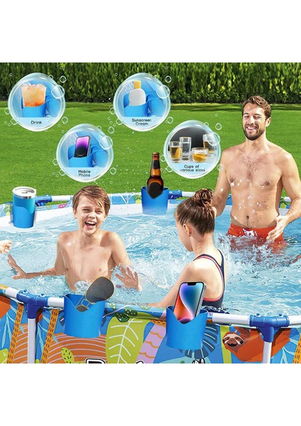 5 Adet Havuz Su Bardağı Asılı Tutucu Plastik Saklama Kutusu Kanca Yüzme Havuzu Yan Içecek Içecekler Bira Depolama (Yurt Dışından) modelleri