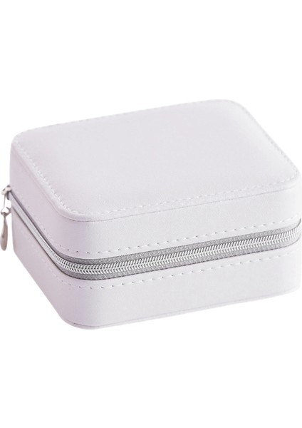 Taşınabilir Avel Mücevher Kutusu Küpe Küpe Saklama Kutusu Beyaz (Yurt Dışından)