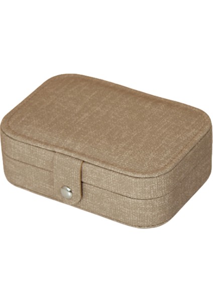Çok Katmanlı Kapaklı Mücevher Kutusu Küpe Kolye Saklama Kutusu (Haki) (Yurt Dışından)
