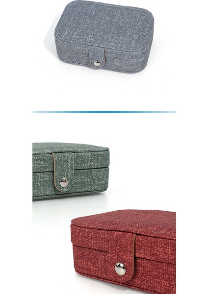 Çok Katmanlı Kapaklı Mücevher Kutusu Küpe Kolye Saklama Kutusu (Haki) (Yurt Dışından) fiyatları