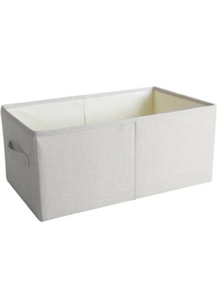 Giyim Saklama Kutuları Dokuma Olmayan Elbise Dolabı Sepet Tutucu Kitap Organizatör -S Kremsi-Beyaz (Yurt Dışından)