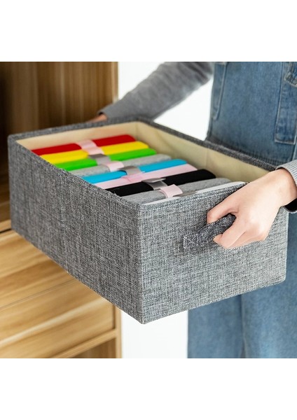 Giyim Saklama Kutuları Dokuma Olmayan Elbise Dolabı Sepet Tutucu Kitap Organizatör -S Kremsi-Beyaz (Yurt Dışından) fiyatları