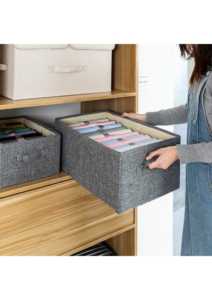 Giyim Saklama Kutuları Dokuma Olmayan Elbise Dolabı Sepet Tutucu Kitap Organizatör -S Kremsi-Beyaz (Yurt Dışından) fırsatları