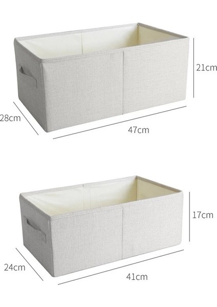 Giyim Saklama Kutuları Dokuma Olmayan Elbise Dolabı Sepet Tutucu Kitap Organizatör -S Kremsi-Beyaz (Yurt Dışından) indirimleri