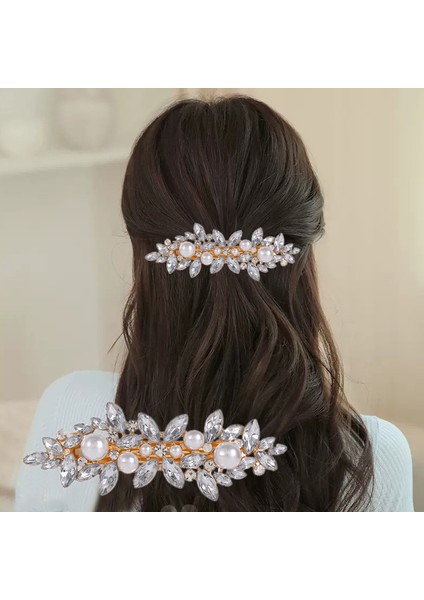 Zarif Mizaç Yaylı Kelepçe Alaşımlı Saç Kelepçesi Rhinestones Kore Versiyonu (Yurt Dışından)