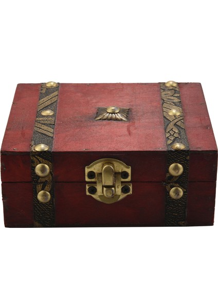Vintage Ahşap Easure Sandık Saklama Kutusu Kilit Organizatör Kılıfı (Yurt Dışından)