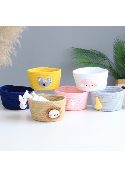 Karikatür Hayvanlar Dokuma Depolama Sepeti Masaüstü Organizatör Çeşitli Eşyalar Saklama Kutusu Çamaşır Sepetleri - Aslan (Yurt Dışından) fiyatları