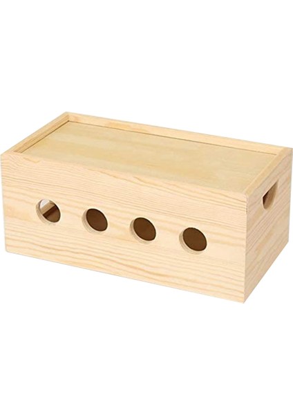 Tel Saklama Kutusu Ahşap USB Hub ve Güç Kablosu Sonlandırma Kutusu 4 (Yurt Dışından)