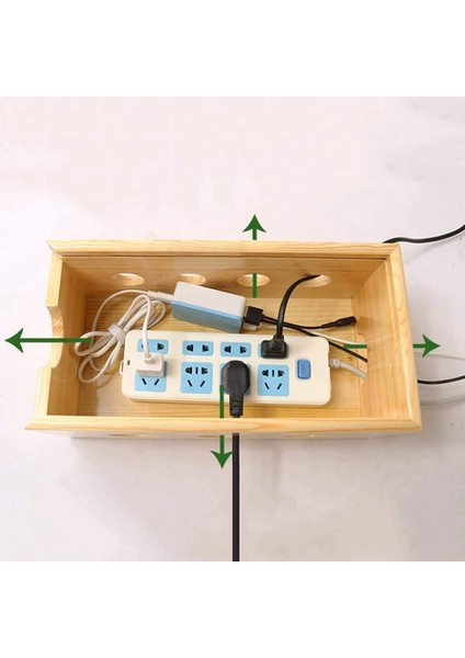 Tel Saklama Kutusu Ahşap USB Hub ve Güç Kablosu Sonlandırma Kutusu 4 (Yurt Dışından) modelleri