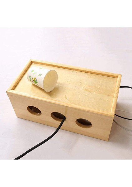 Tel Saklama Kutusu Ahşap USB Hub ve Güç Kablosu Sonlandırma Kutusu 4 (Yurt Dışından) fırsatları
