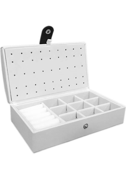 Pu Basit Küpe Mücevher Kutusu Küpe Yüzük Takı Saklama Kutusu (Yurt Dışından)