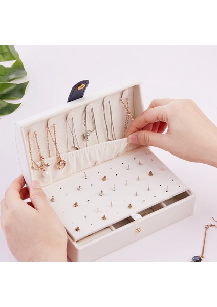 Pu Basit Küpe Mücevher Kutusu Küpe Yüzük Takı Saklama Kutusu (Yurt Dışından) indirimleri