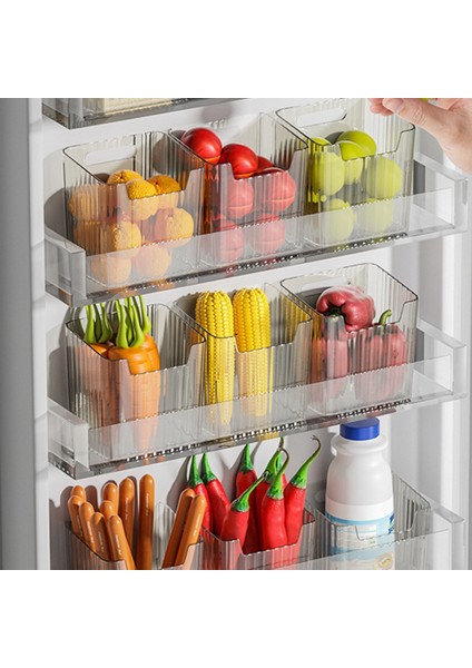 Crisper Meyve Çeşitli Eşyalar Saklama Kutusu Depolama Düzenleyici Şeffaf Gri (Yurt Dışından) indirimleri