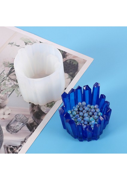 Diy Kristal Epoksi Reçine Mum Kalıp Cam Şamdan Saklama Kutusu Kalıp Küllük Çok Fonksiyonlu Ayna Dekorasyon Odası (Yurt Dışından) fiyatları