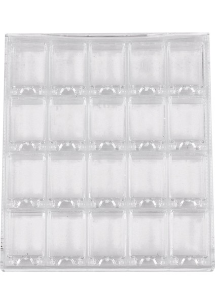 20 Girds Akrilik Makyaj Organizatör Nail Art Saklama Kutusu Şeffaf (Yurt Dışından)