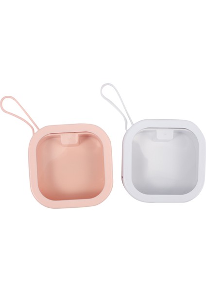 Depolama Kulaklık Saklama Kutusu USB Sert Çanta Kulaklık Çantası Anahtar Para Çantaları Su Geçirmez Sd Kart Kablo Kutusu Yuvarlak Kare 2 Paket (Yurt Dışından)