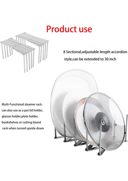 2 Adet Tencere Kapağı Tutucular Organizatör Mutfak Kesme Tahtası Kurutma Rafı (Yurt Dışından) fırsatları