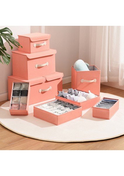 6pcs Çekmece Saklama Kutuları Organizatörler Katlanabilir Dolap Pembe (Yurt Dışından) modelleri