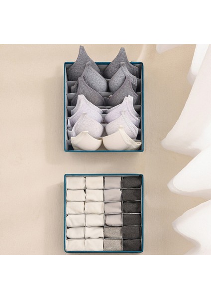 Saklama Kutuları Çekmece Organizatörleri Katlanabilir Dolap Bölücüler Sütyen Çekmece Bölücü Katlanabilir Çorap Kravat Organizatör Yeşil (Yurt Dışından) indirimleri