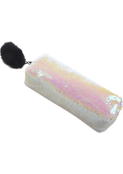 Payet Büyük Kalem Kutusu Saklama Çantası Kozmetik Tutucu Pudra + Beyaz (Yurt Dışından) modelleri