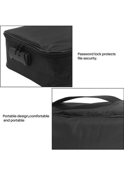 Dosya Cebi Tutucu, Kod Kilitli Oxford Belge Saklama Çantası (Siyah) (Yurt Dışından) fırsatları