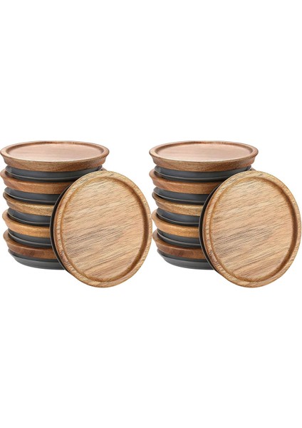 12 Mühürlü Ahşap Saklama Kapakları Seti, Top Için Ahşap Kapaklar, Kerr Kavanozları, Gıda Sınıfı Malzeme, Kavanozlar Için Hava Geçirmez 89MM (Yurt Dışından)