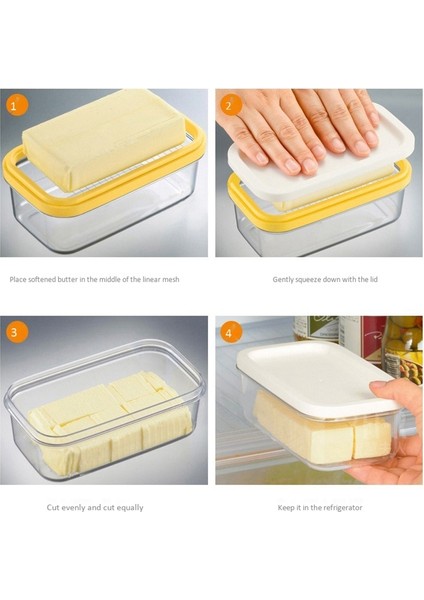 Tereyağı Kutusu Kesme Peynir Çıtır Mühürlü Dikdörtgen Saklama Kabı 2 Adet (Yurt Dışından) fiyatları