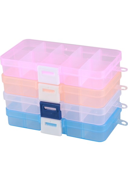 4 Adet Plastik Mücevher Kutusu Paketi Organizatör Saklama Kabı (Yurt Dışından)