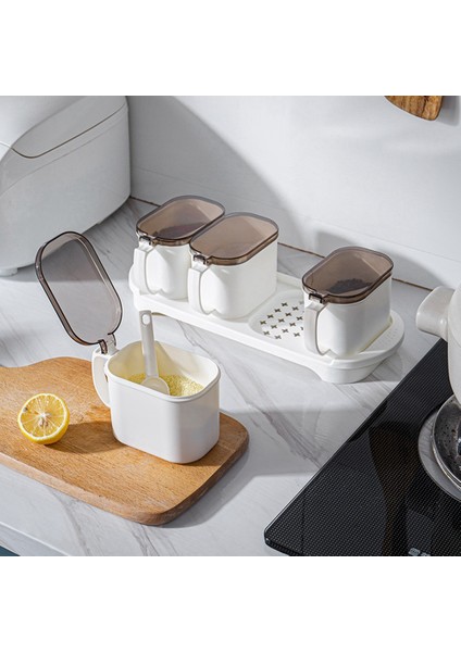 Baharat Kutusu Seti Baharat Saklama Kabı Kaşıkla Baharat Tuz Şeker Kutusu Için Hava Geçirmez Çeşni Kavanozları (Yurt Dışından) indirimleri