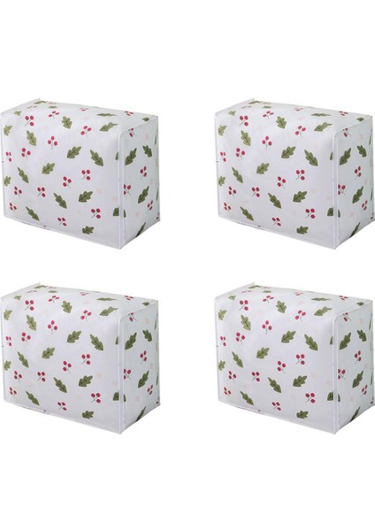 4 Adet Baskı Yorgan Saklama Çantası Ev Neme Dayanıklı Saklama Çantası D (Yurt Dışından)