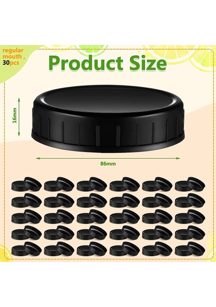 Kavanoz Kapakları Kauçuk Contalı Plastik Saklama Kapakları Kavanoz Konserve Kavanozları ve Daha Fazlası Için Yedek Plastik Kapaklar, 86 mm (Yurt Dışından) indirimleri