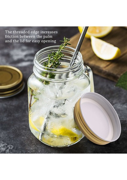 24 Paket Kavanoz Kapakları Güvenli Yeniden Kullanılabilir Normal Ağızda Saklama Konservesi (Yurt Dışından) modelleri