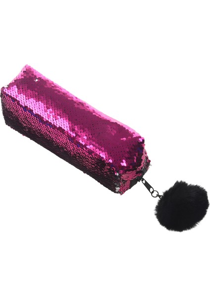 Payet Büyük Kalem Kutusu Saklama Çantası Kozmetik Tutucu Kırmızı + Siyah (Yurt Dışından) fırsatları