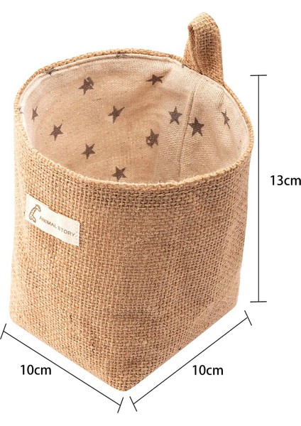 9 Parça Mini Duvara Asılı Saklama Torbaları Pamuk Keten Katlanabilir Depolama Sepeti Kutusu Dekoratif Asılı Çanta (Yurt Dışından) fiyatları