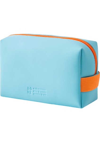 Kozmetik Çantası Taşınabilir Ins Rüzgar Bayanlar Sevimli El Yıkama Çantası Su Geçirmez Saklama Çantası Açık Mavi (Yurt Dışından)