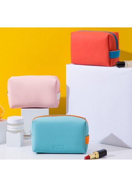 Kozmetik Çantası Taşınabilir Ins Rüzgar Bayanlar Sevimli El Yıkama Çantası Su Geçirmez Saklama Çantası Açık Mavi (Yurt Dışından) fırsatları