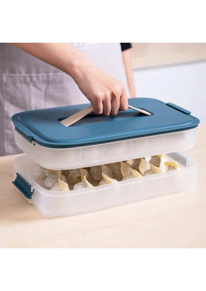 Kapaklı Börek Kutusu Buzdolabı - Yiyecek Meyve Saklama (Mavi) (Yurt Dışından) fiyatları