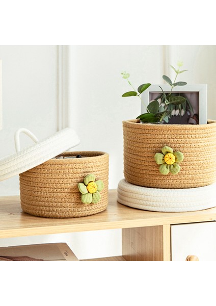 3'lü Kapaklı Saklama Sepetleri Pamuklu Şarkı Sepetleri (Mavi) (Yurt Dışından) indirimleri