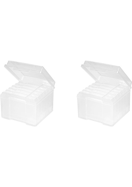 2 Set 5x7 Inç Fotoğraf Kılıfları ve Toka Tasarımlı Şeffaf Craft Keeper 6 Iç Kutu Plastik Saklama Kabı Kutusu B (Yurt Dışından)