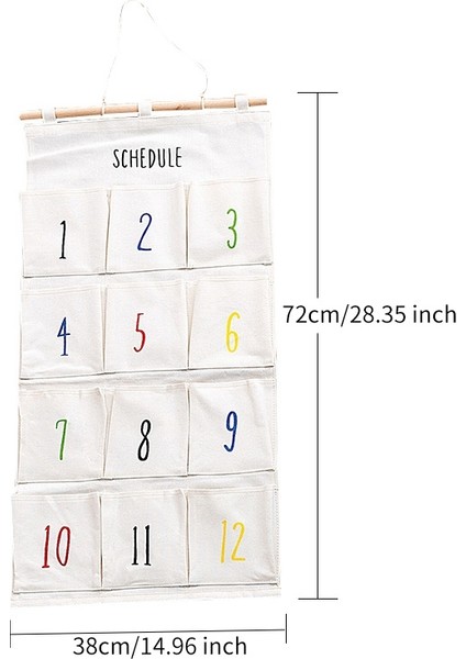 Yeni Duvar Asılı Saklama Çantası 12 Cepler Duvara Monte Asılı Organizatör Banyo Duvar Kılıfı Kozmetik Oyuncaklar Çeşitli Eşyalar Organizatör Gri (Yurt Dışından) fiyatları