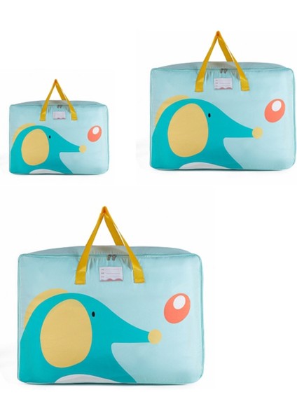 Giysi Saklama Torbaları Karikatür Taşınabilir Kutu Yastık Yorgan Battaniye Ev C (Yurt Dışından)