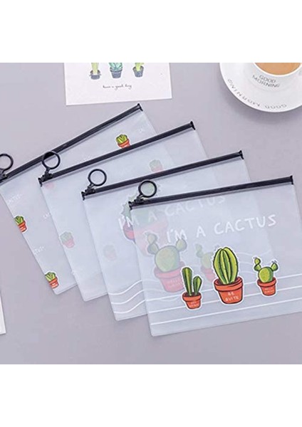 Sevimli ve Şeffaf Buzlu Kaktüs Saklama Çantası Büyük Kapasiteli Öğrenci Kırtasiye Kalem Kutusu-Şeffaf (Yurt Dışından) modelleri