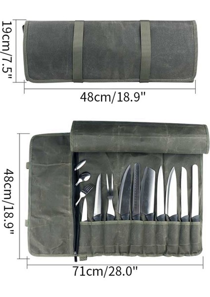 Rulo Çanta Şef Bıçağı Mutfak Saklama Torbaları Bıçak Tutucu Taşıma Çantası (Yurt Dışından) fırsatları