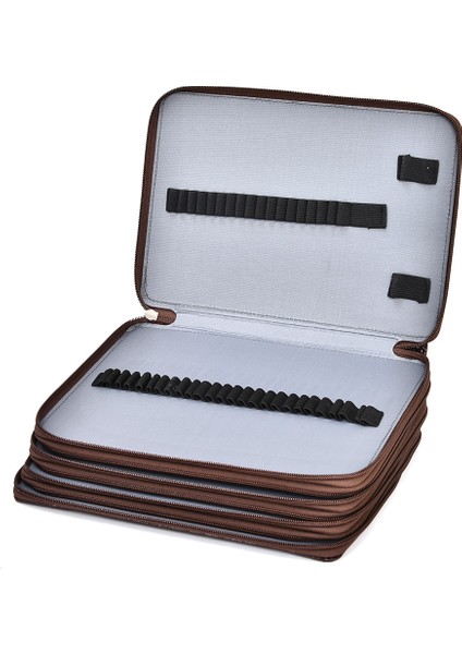 200 Delik Pu Kalem Çantası Öğrenci Kırtasiye Çantası Saklama Çantası Kahverengi (Yurt Dışından) fırsatları