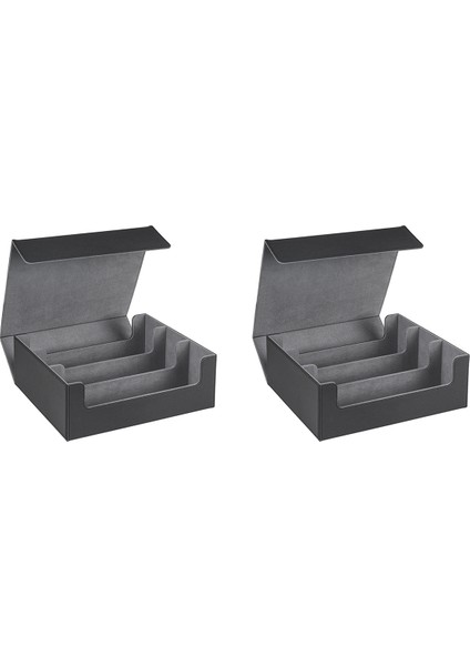 1800+ Kart Eklemek Için Kart Destesi Kılıfı, Manyetik Kart Saklama Alanı Gri (Yurt Dışından)