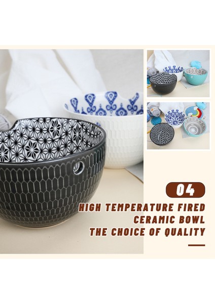 Seramik Iplik Kase Yün Saklama Çantası Iplikler Top Saklama Tığ-Siyah (Yurt Dışından) indirimleri