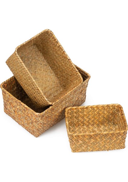 Seagr Saklama Sepeti, Çok Boyutlu El Yapımı Rattan Sh Sepetler (Yurt Dışından)